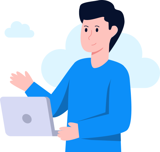 Avada Hosting – User With Laptop